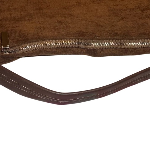 Brown Studded Boho Faux Suede Shoulder Bag Adjustable Crossbody - Picture 7 of 9